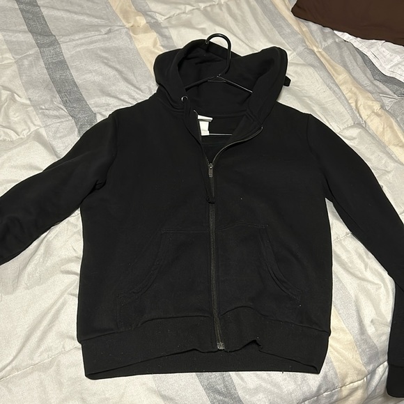 H&M Black Hooded Zip Up Size Small - Picture 1 of 1